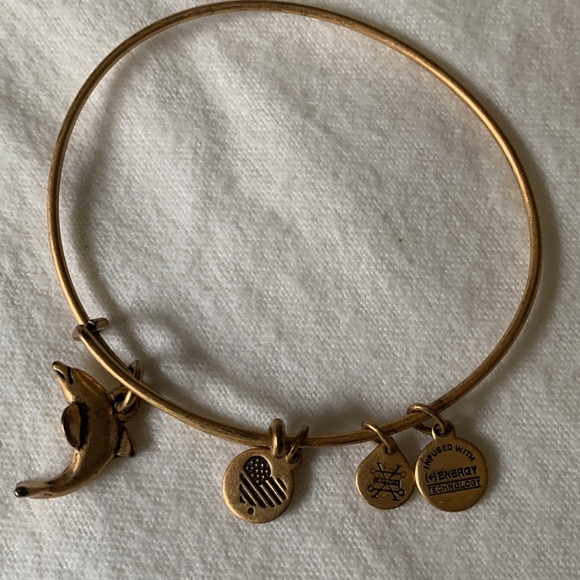 Alex and Ani Bracelet 2 piece dolphin and seashell - Picture 2 of 5